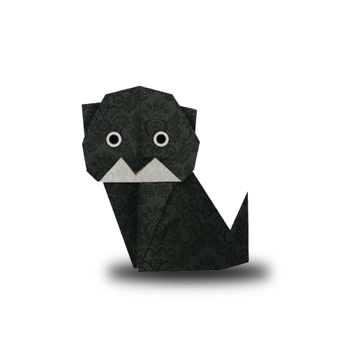 Easy Origami Black Cat Folding